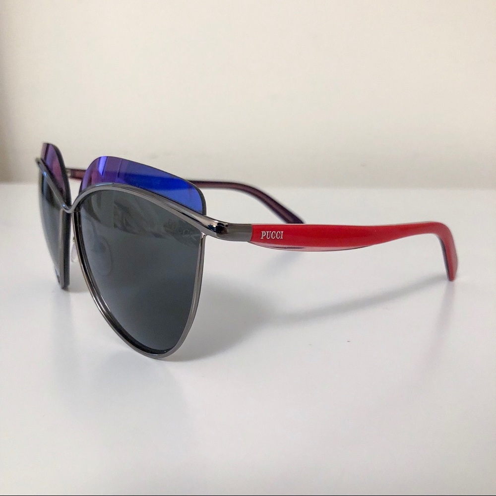 Emilio Pucci Sunglasses - EP0052 RED / BLUE MIRROR